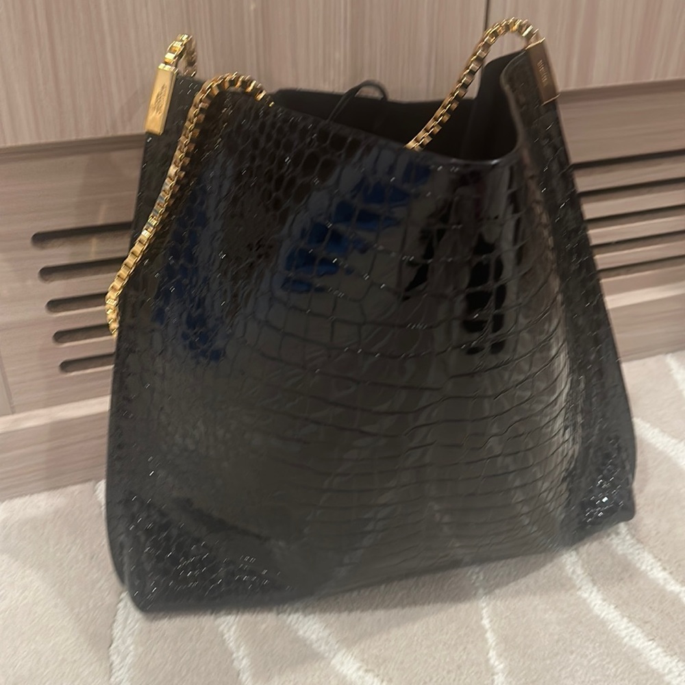 Saint Laurent Medium Hobo Bag with Gold Chain